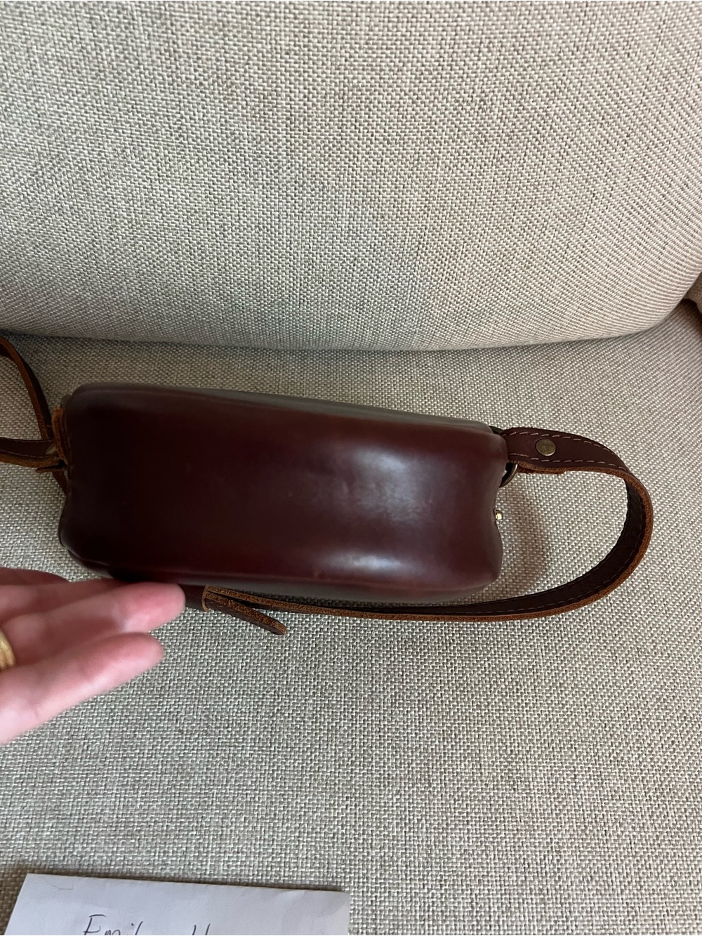 Portland Leather Goods Cognac Small Circle Bag - Picture 3 of 5